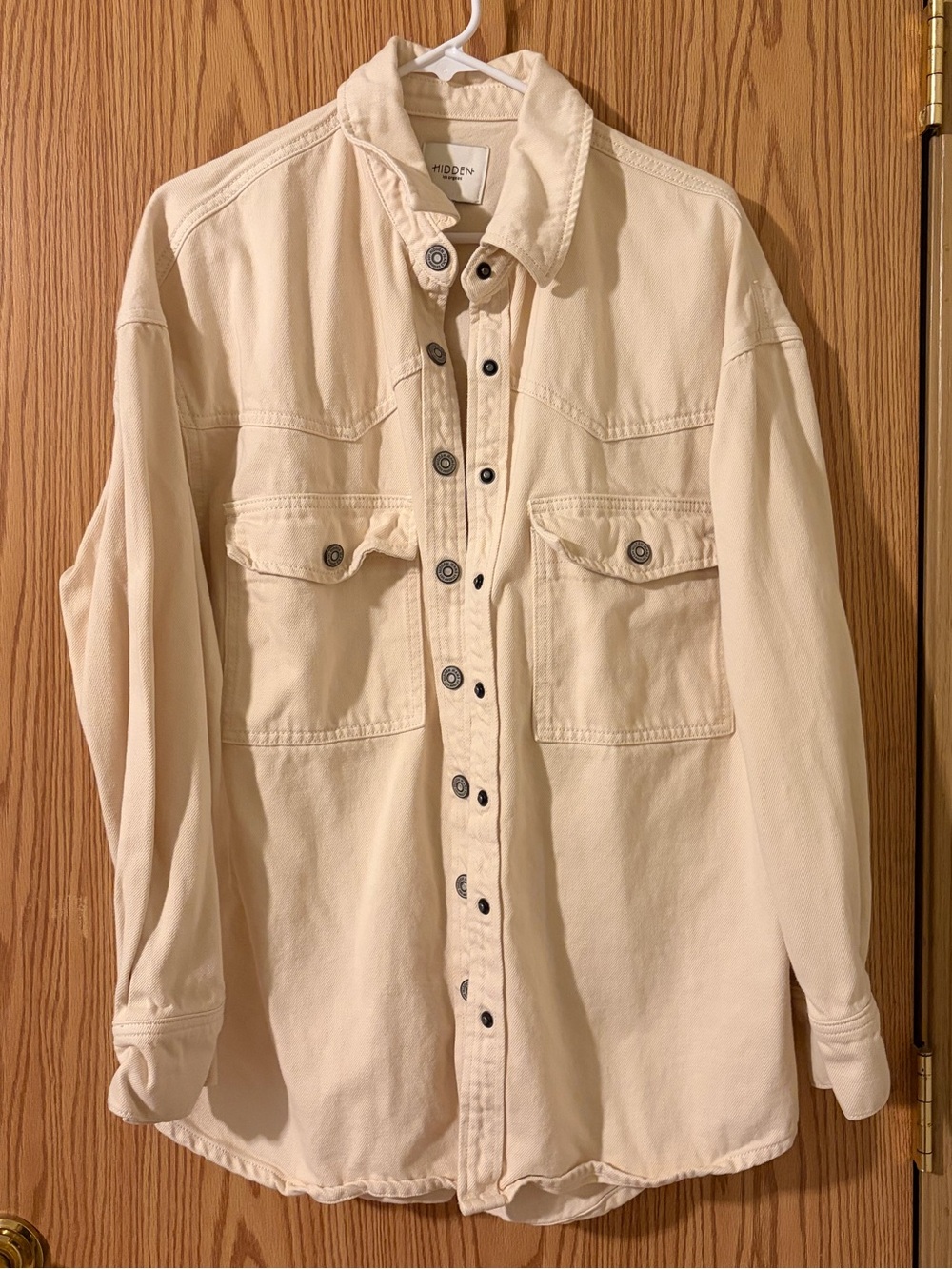 Women’s Hidden Cream Denim Jacket